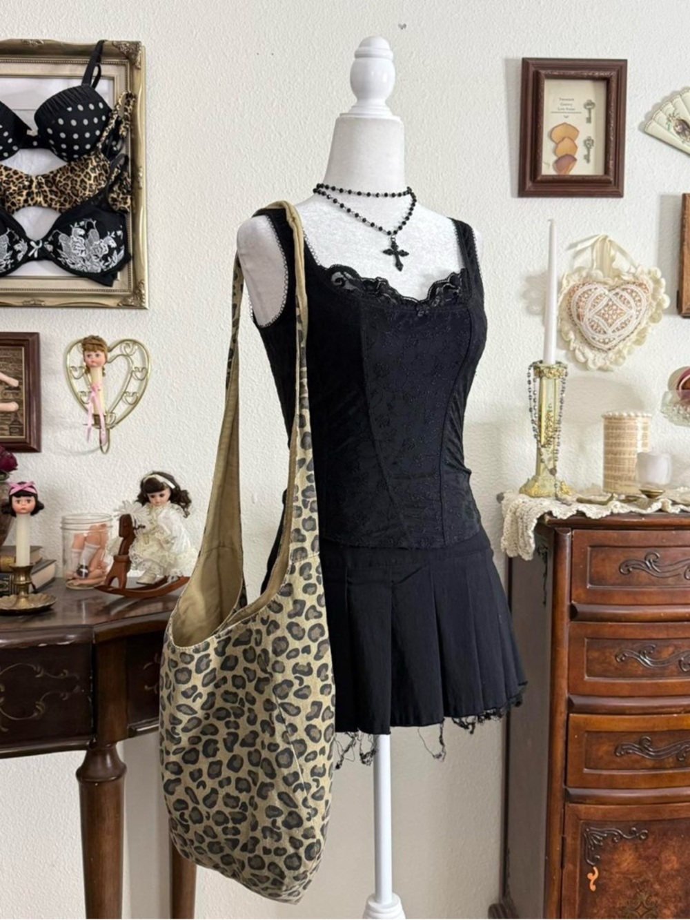 y2k indie sleaze rockstar gf cheetah print crossbody bag